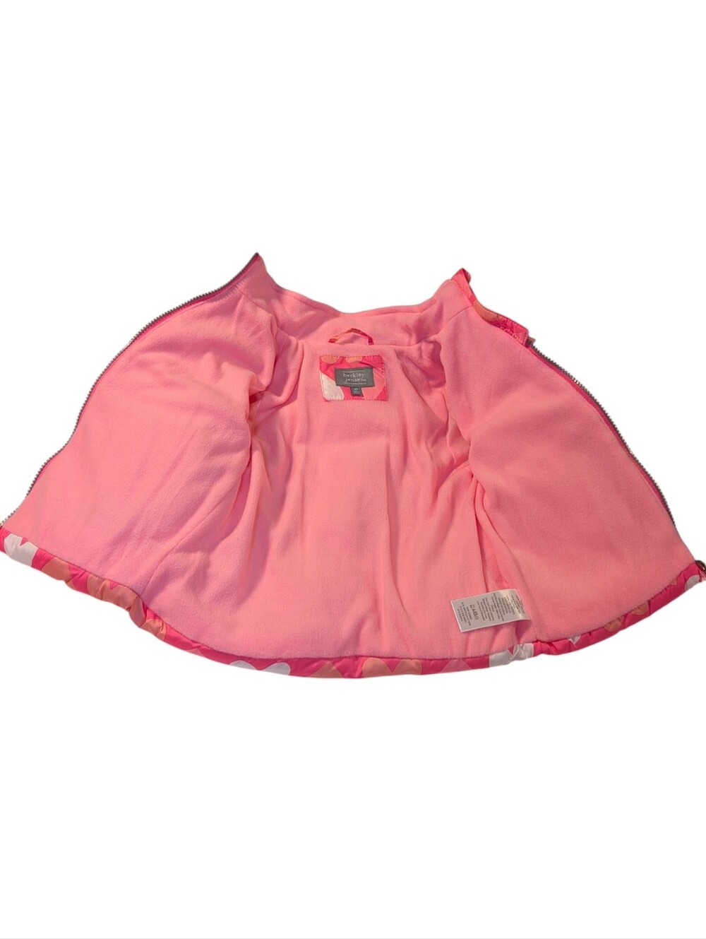 Berkley Jensen Kids Pink Heart Puffer Jacket Hooded Winter Coat Size 2T - Picture 5 of 13